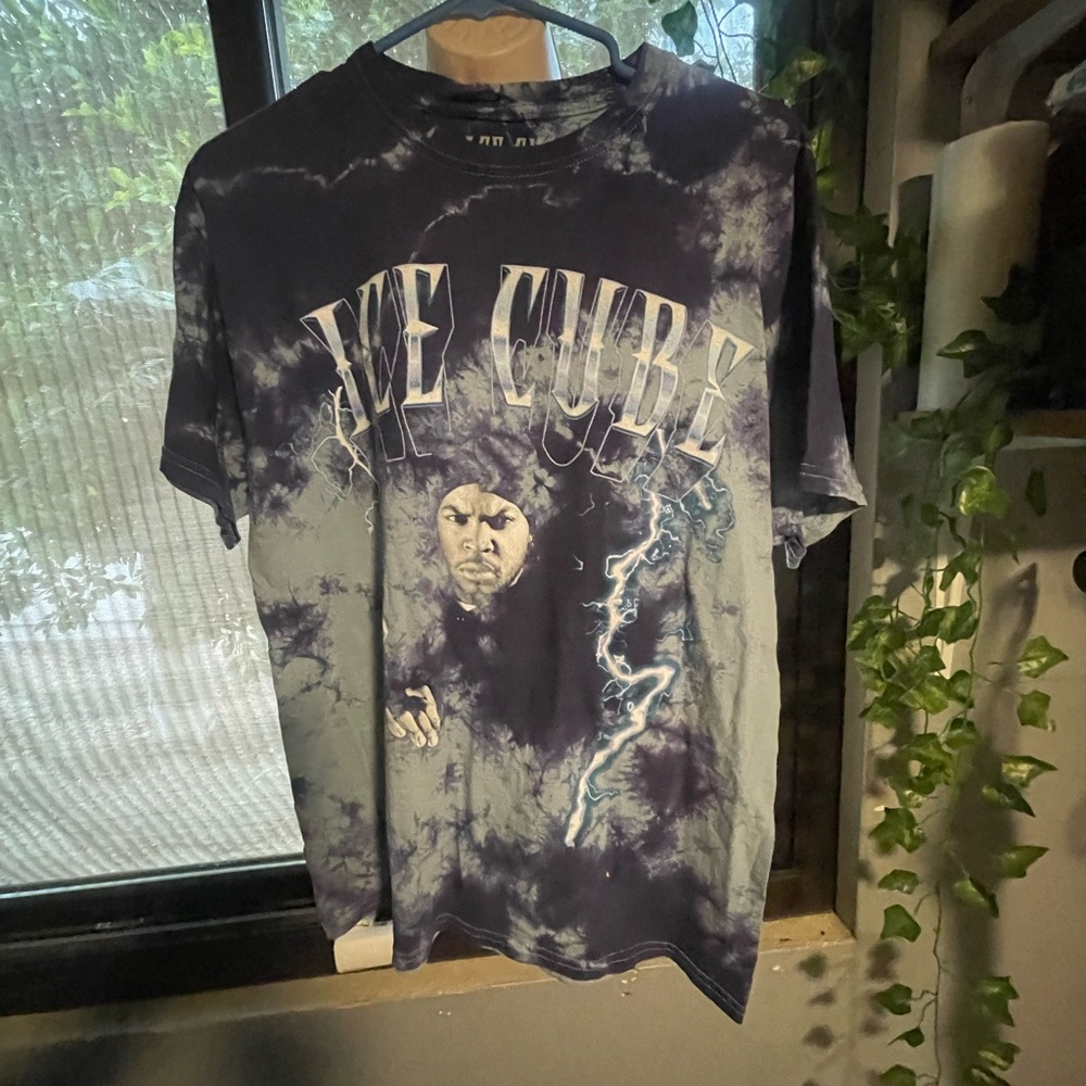 Ice Cube Graphic Tee in Black and Purple